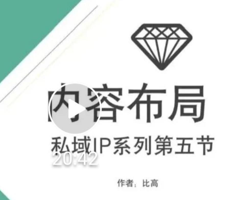 比高私域IP流量变现视频课，6个月10W粉，2235付费会员【完结】-19点研学社