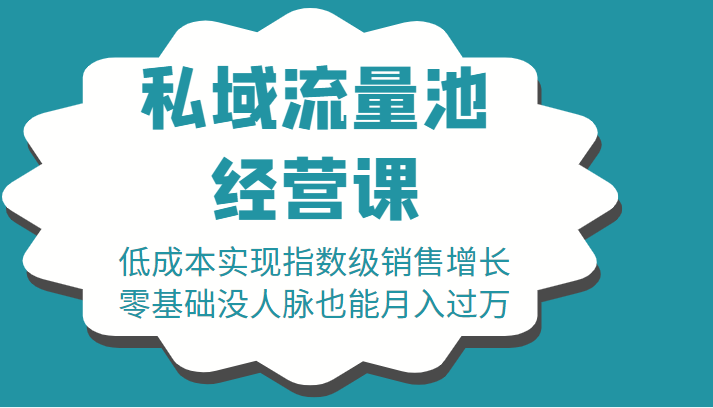 16堂私域流量池经营课：低成本实现指数级销售增长，零基础没人脉也能月入过万-19点研学社