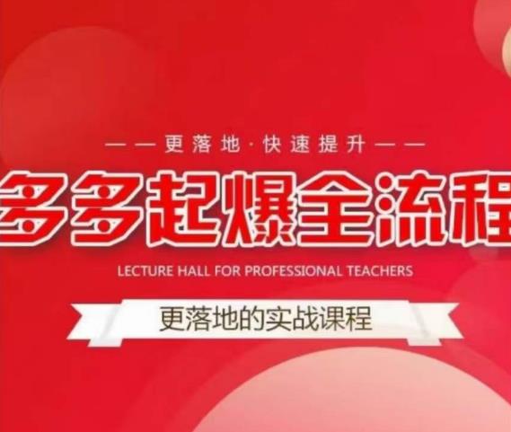 互力-多多新品打爆全流程，拼多多14天拉搜索自然流量，更落地·快速提升-19点研学社