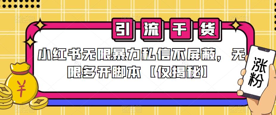 小红书无限暴力私信不屏蔽，无限多开脚本【仅揭秘】-19点研学社
