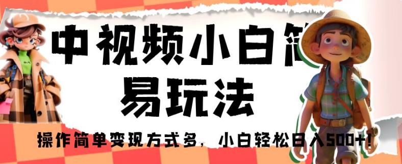 中视频小白简易玩法，操作简单变现方式多，小白轻松日入500+！【揭秘】-19点研学社