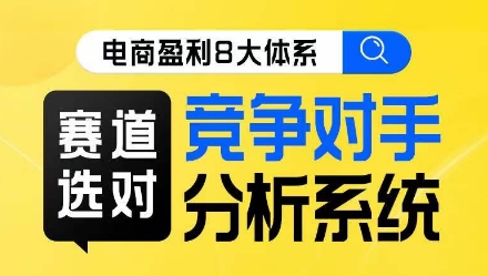 电商盈利8大体系·赛道选对，​竞争对手分析系统线上课-19点研学社