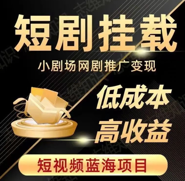 2023短视频蓝海项目，抖音快手短剧推广变现教程，低成本高收益-19点研学社