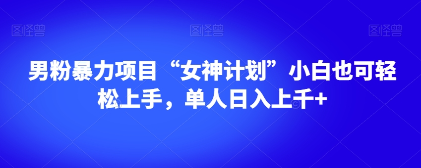 男粉暴力项目“女神计划”小白也可轻松上手，单人日入上千+【揭秘】-19点研学社