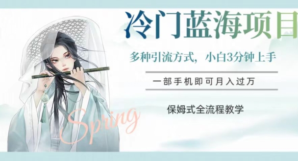 冷门蓝海项目，操作简单，小白3分钟上手，多种引流方式，保姆式全流程教学【揭秘】-19点研学社
