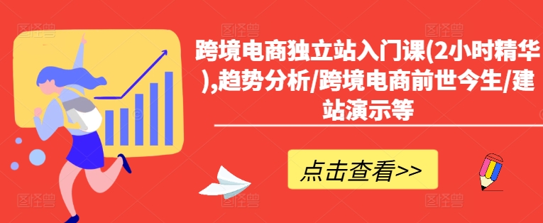 跨境电商独立站入门课(2小时精华),趋势分析/跨境电商前世今生/建站演示等-19点研学社