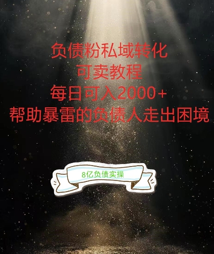 负债粉掘金计划，帮助负债者解决问题，债务规划，债务重组，最好的变现方式【揭秘】-19点研学社