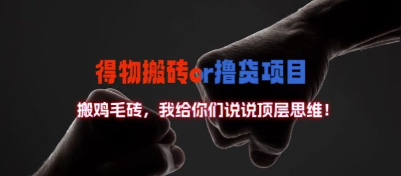 得物搬砖撸货项目?掰下数据，我给你们说说顶层思维【揭秘】-19点研学社