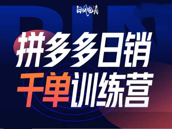 拼多多日销千单训练营第32期，2025开年变化和最新玩法-19点研学社
