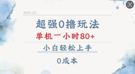 超强0撸玩法 录录数据 单机 一小时轻松80+ 小白轻松上手 简单0成本【仅揭秘】-19点研学社