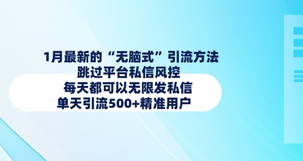 1月最新的无脑式引流方法，跳过平台私信风控，每天都可以无限发私信，单天引流500+精准用户-19点研学社