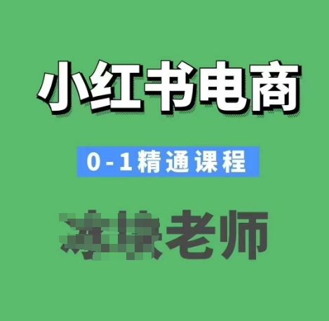 小红书电商0-1精通课程，小红书开店必学课程-19点研学社