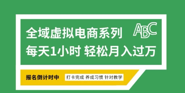 全域虚拟电商变现系列，通过平台出售虚拟电商产品从而获利-19点研学社