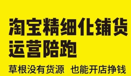 淘宝精细化铺货运营陪跑(部分更新至2025)，草根没有货源 也能开店挣钱-19点研学社
