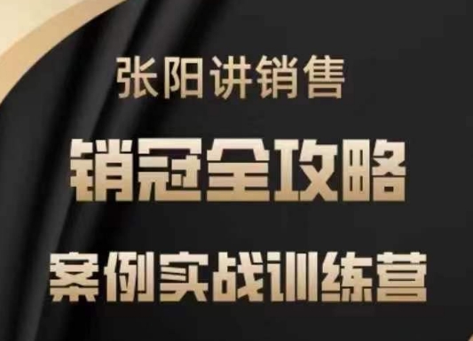 张阳讲销售实战训练营，​案例实战训练，销冠全攻略-19点研学社