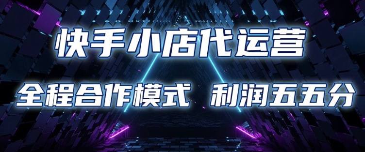 快手小店代运营 限时托管计划 合作模式 利润五五分成【揭秘】-19点研学社