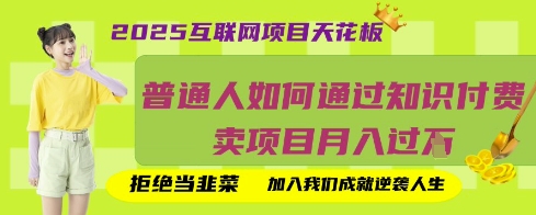 2025互联网项目天花板，普通人如何通过知识付费卖项目月入过W，拒绝当韭菜【揭秘】-19点研学社