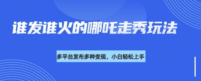 利用deepseek制作谁发谁火的哪吒2人物走秀视频，多平台发布多种变现-19点研学社