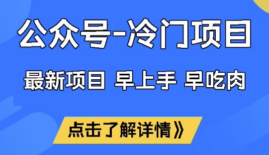公众号冷门赛道，早上手早吃肉，单月轻松稳定变现1W【揭秘】-19点研学社