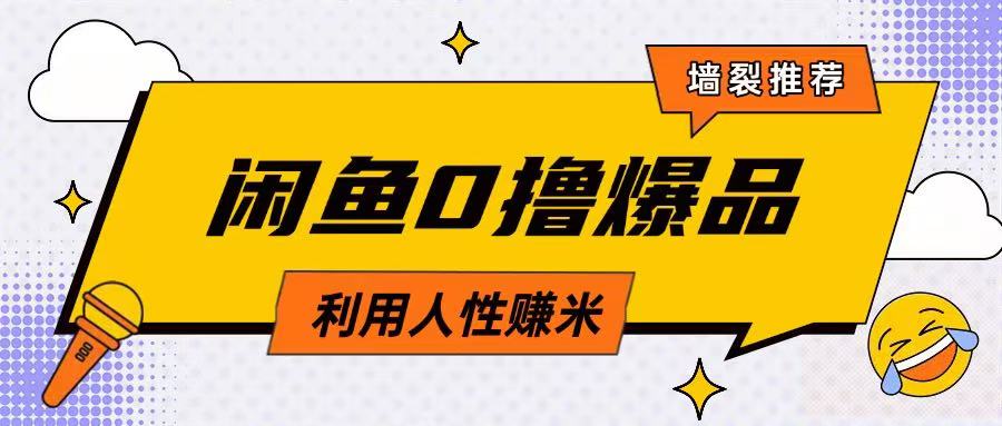 咸鱼0撸玩法利用人性售卖商品达到日挣2张的效果-19点研学社