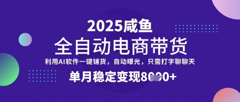 全网首发【闲鱼全自动电商带货】三年磨一剑，一朝露锋芒，单月稳定变现8k+【揭秘】-19点研学社